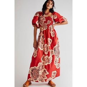 Free People Kalina Printed Midi Dress